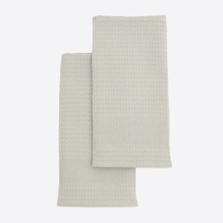 Set de Toallas para Cocina 4 Piezas Waffle Weave Blanco