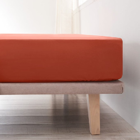 Sábana Ajustable Algodón - Basic Teja | Ropa para el hogar