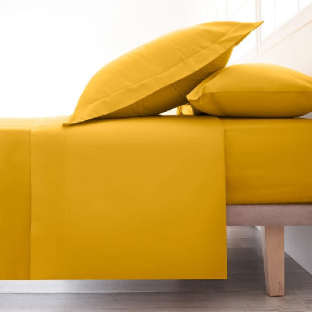 Sábana Ajustable Algodón - Basic Amarillo | Ropa para el hogar Sábana Ajustable Algodón - Basic Amarillo | Ropa para el hogar