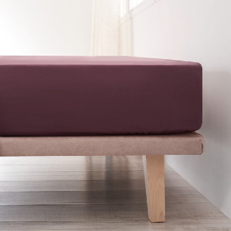 Sábana Ajustable Algodón - Basic Berenjena | Ropa para el hogar