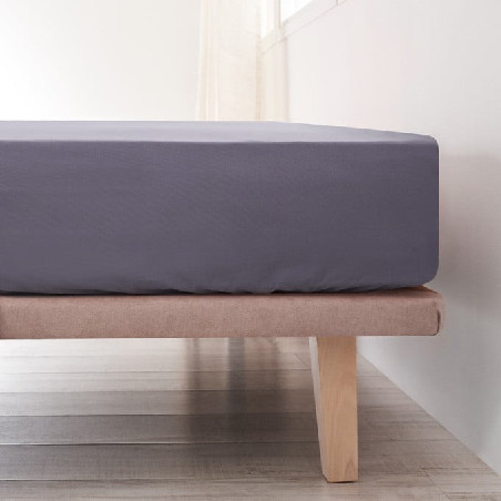 Sábana Ajustable Algodón - Basic Plomo | Ropa para el hogar
