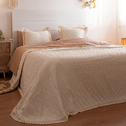 Pique Bedspread - Camelia