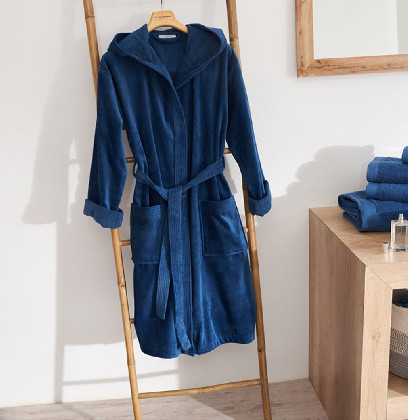LA MALLORQUINA Albornoz Terciopelo - Basic LM Azul Azul talla S talla S