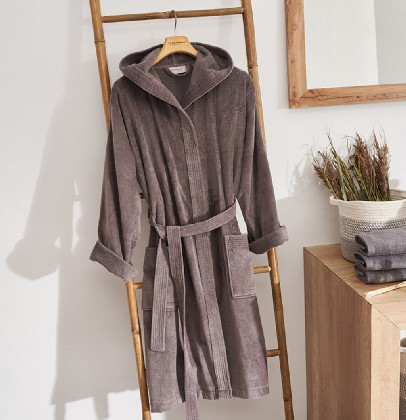 LA MALLORQUINA Albornoz Terciopelo - Basic LM Gris Gris talla S talla S