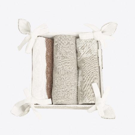 Set panera y 3 paños de cocina - Matilde | Ropa para el hogar Set panera y 3 paños de cocina - Matilde | Ropa para el hogar