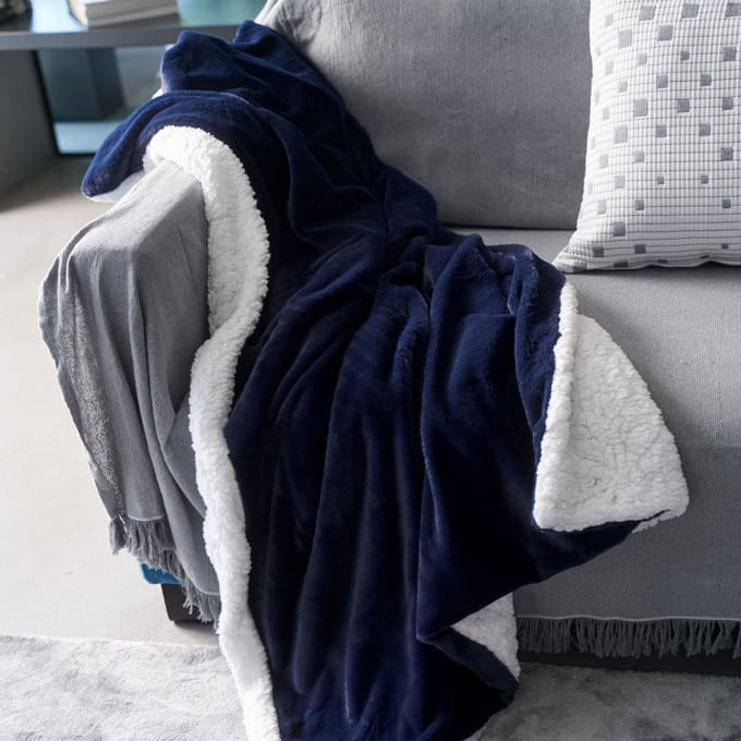 Manta azul con patrón retro azul pálido para sofá, manta de felpa súper  suave, manta de piel para cama, cálida y acogedora manta mullida para todas