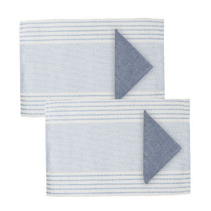 Placemats and napkins set - Basic Blanco