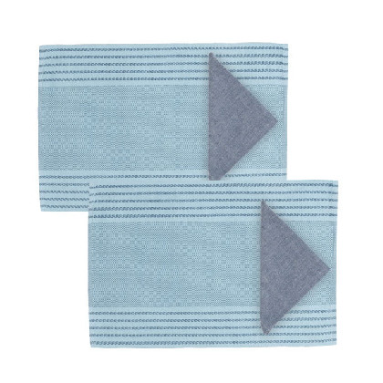 Placemats and napkins set - Basic Azul
