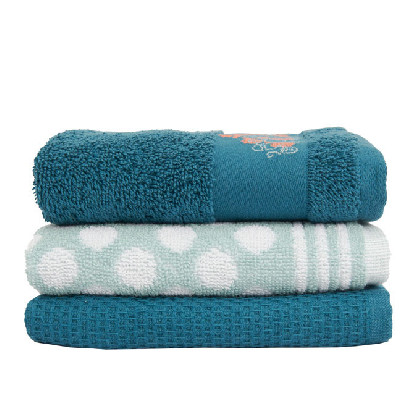 Set 3 - Cotton Kitchen Towels - Mod Azul