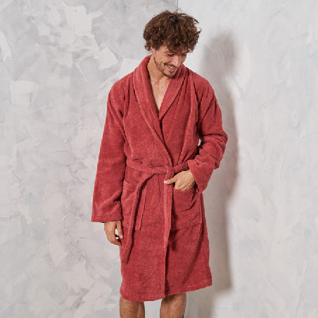 Albornoz Rizo - Basic LMQ Bermellón | Ropa para el hogar Albornoz Rizo - Basic LMQ Bermellón | Ropa para el hogar