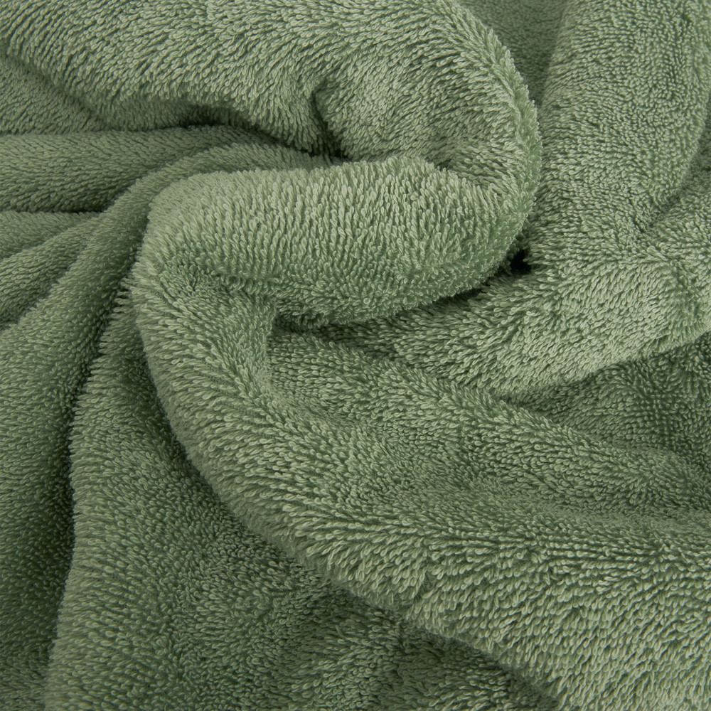 PACK 2 ASCIUGAMANI IN COTONE PETTINATO 100% - 650 Gr/m², Colore Menta, 50x100 Cm