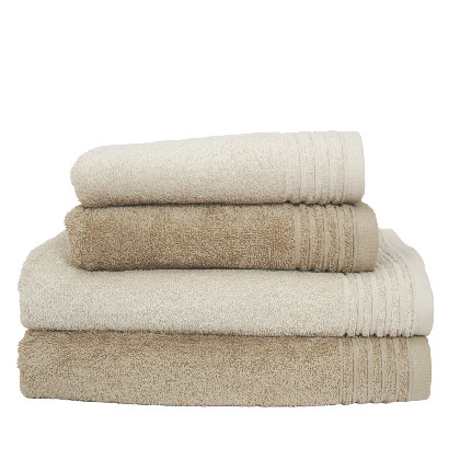 Combed cotton Towels Set 4 pieces - Basic LM Oat and Lino