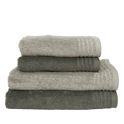 Combed cotton Towels Set 4 pieces - Basic LM Silver and Gris