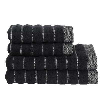 Set 4 Tovalloles cotó cardat - Blues Negre