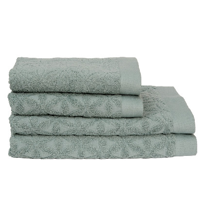 Set 4 pieces Carded Cotton Towels - Amy Blue