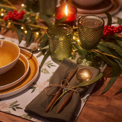 Cotton Set 2 napkins - Basic verde