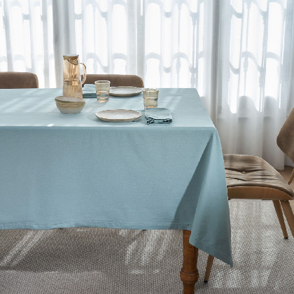 Cotton Tablecloth - Basic aqua