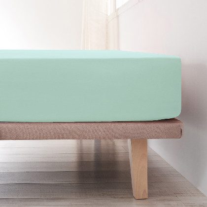 Llençol Ajustable Cotó - Basic aqua