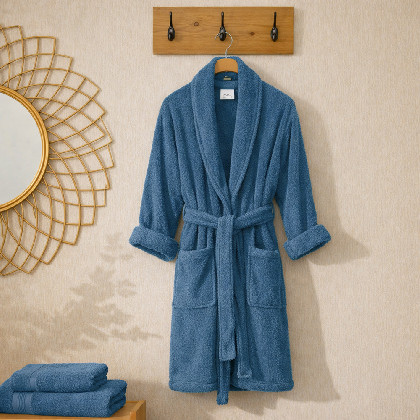 Bathrobe Combed Cotton - Basic LMQ Ocean