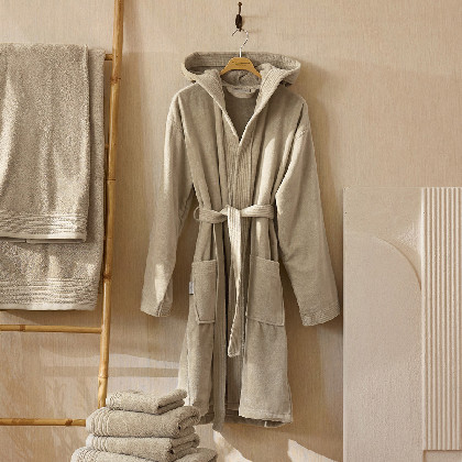 Velor Bathrobe - Basic LM Beige