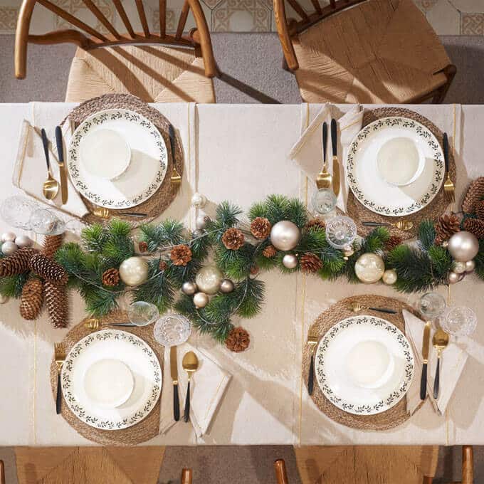 Taules de Nadal Decorades Senzilles (2)